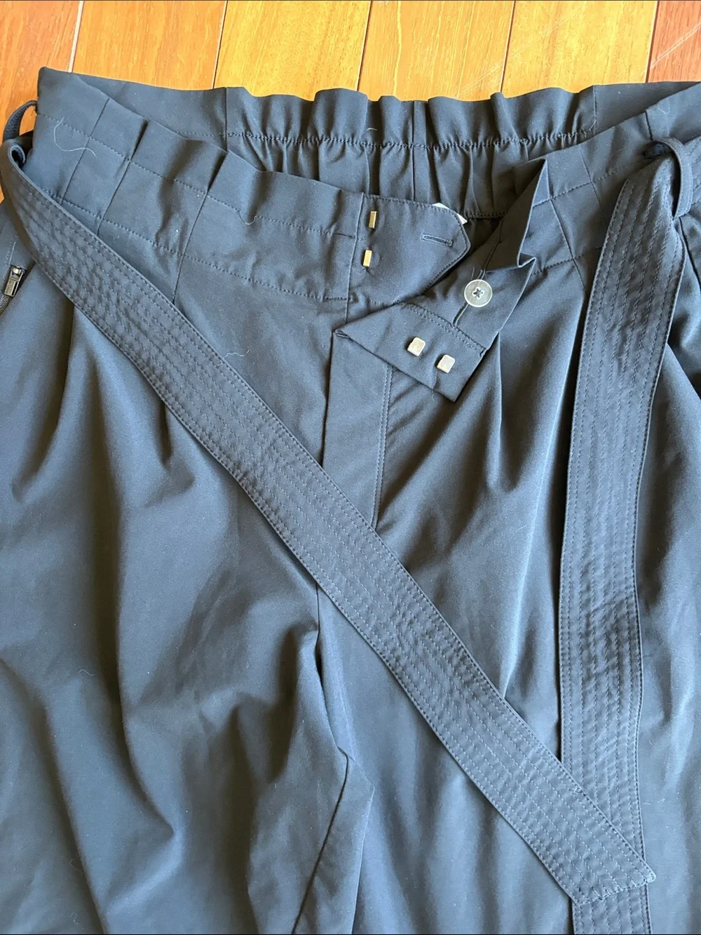 Athleta Black Skyline Pants with Waist Tie - Picture 2 of 8